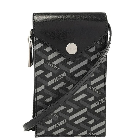 Versace unisex la Greca mini monogram logo crossbody bag NEW - Picture 2 of 11